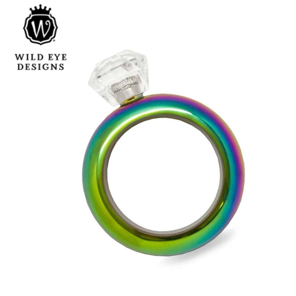 Wild Eye Designs Rainbow Diamond Flask